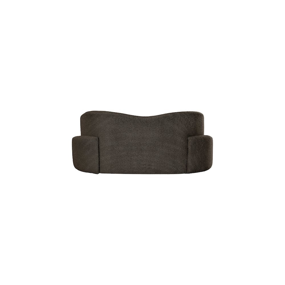 Principessa Brown Boucle Fabric Loveseat