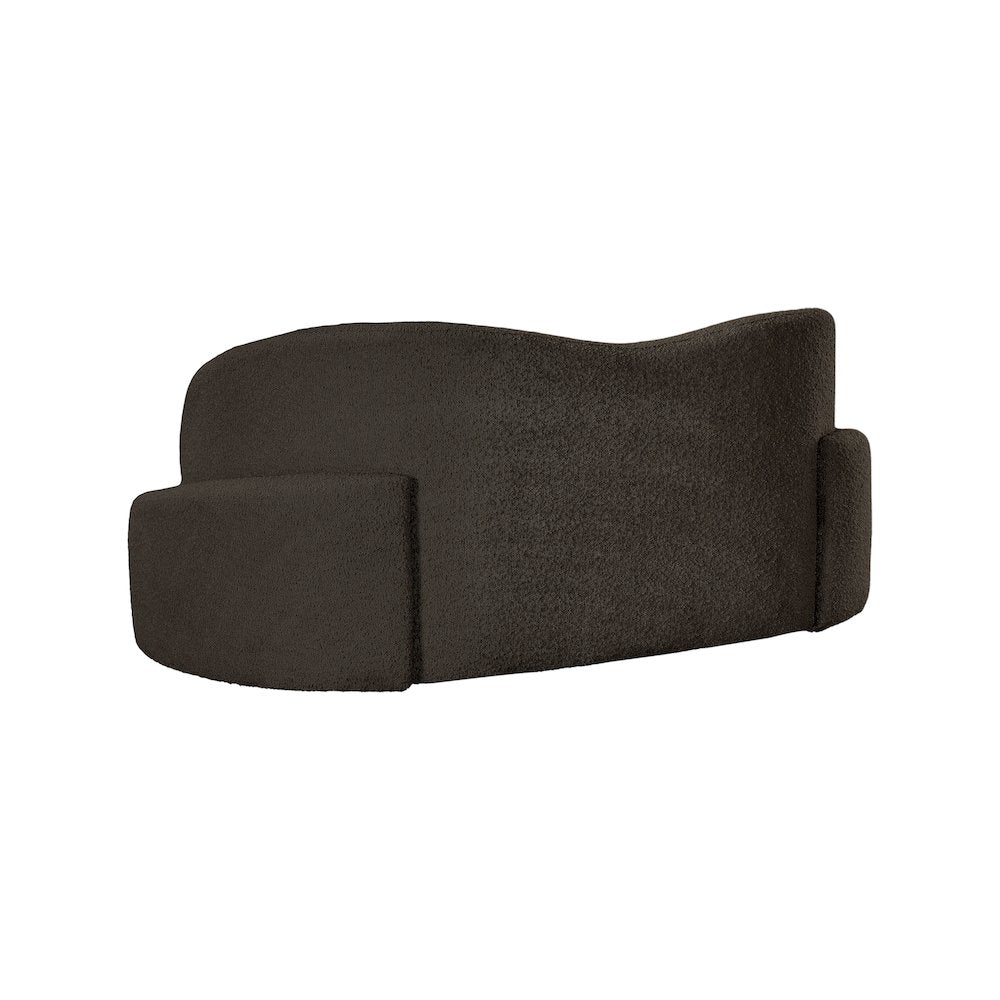 Principessa Brown Boucle Fabric Loveseat