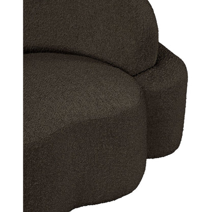 Principessa Brown Boucle Fabric Loveseat