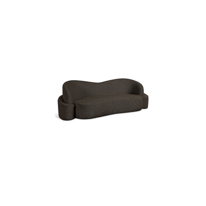 Principessa Brown Boucle Fabric Sofa