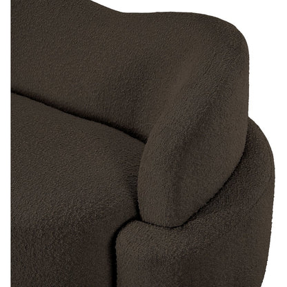 Principessa Brown Boucle Fabric Sofa