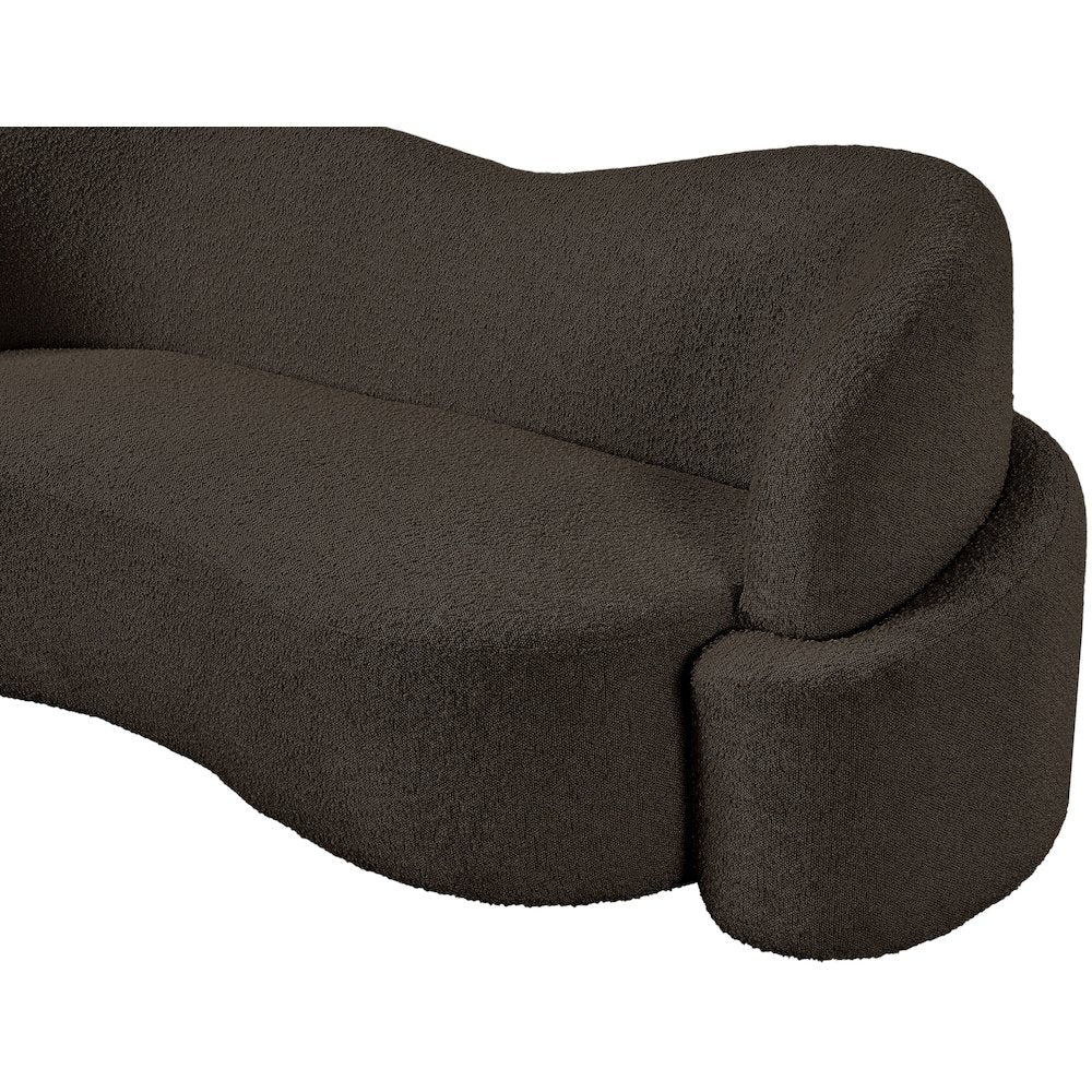 Principessa Brown Boucle Fabric Sofa