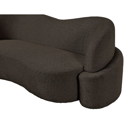 Principessa Brown Boucle Fabric Sofa