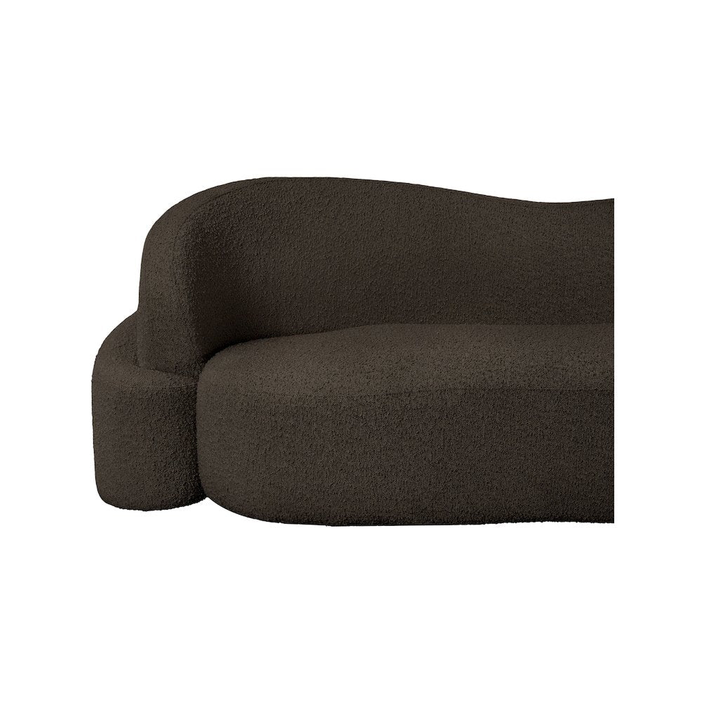 Principessa Brown Boucle Fabric Sofa