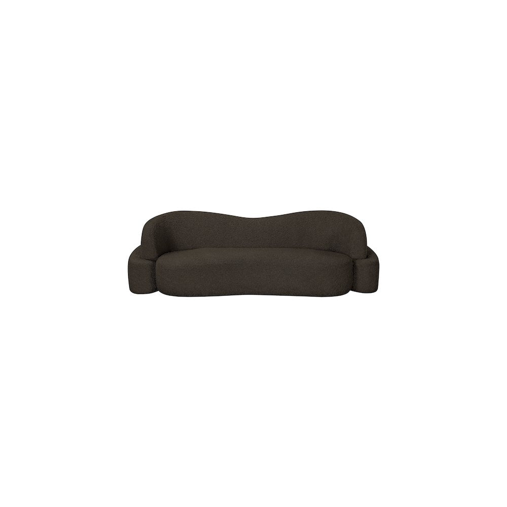 Principessa Brown Boucle Fabric Sofa