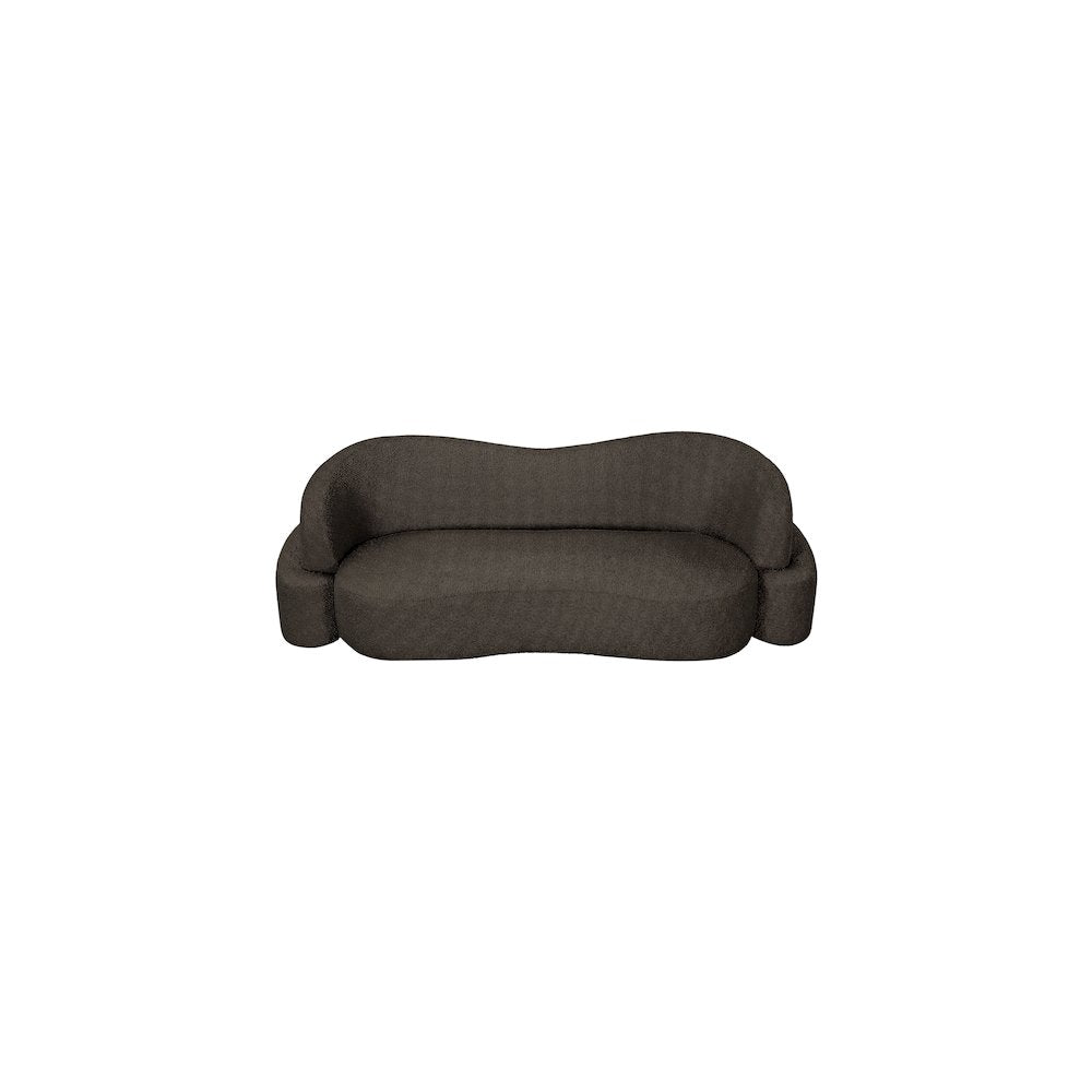 Principessa Brown Boucle Fabric Sofa