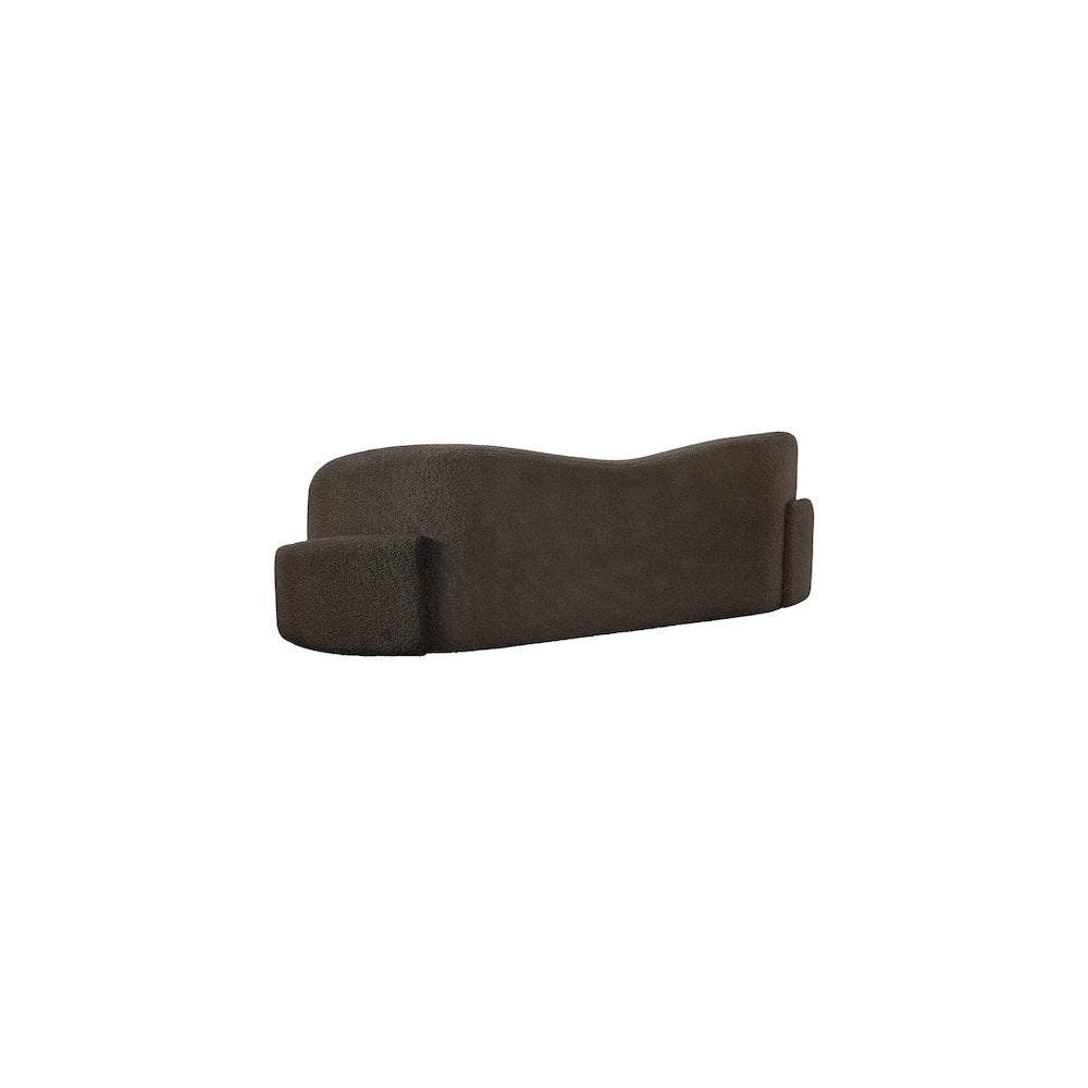 Principessa Brown Boucle Fabric Sofa