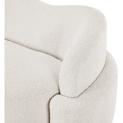 Principessa Cream Boucle Fabric Loveseat