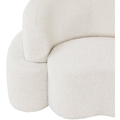 Principessa Cream Boucle Fabric Loveseat