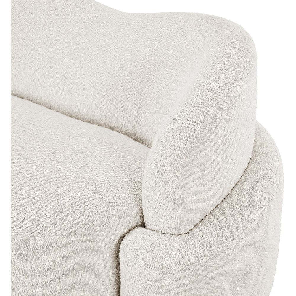 Principessa Cream Boucle Fabric Sofa
