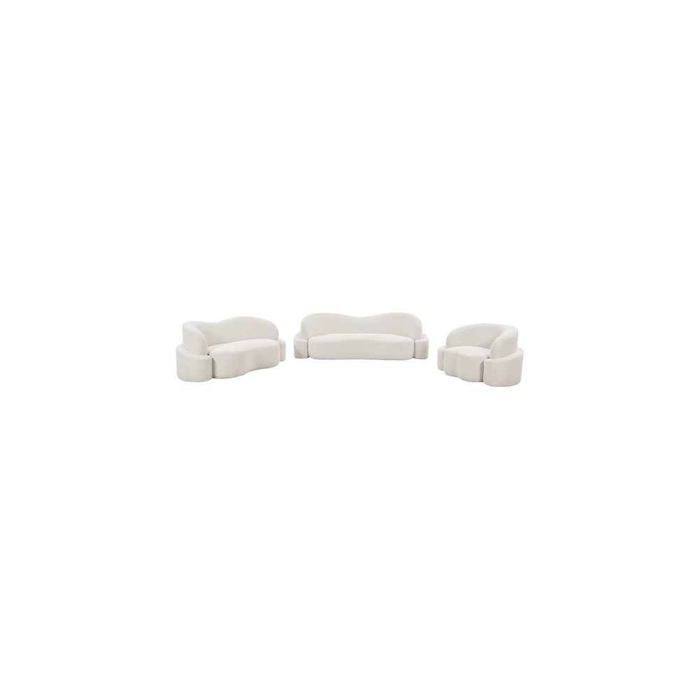 Principessa Cream Boucle Fabric Sofa