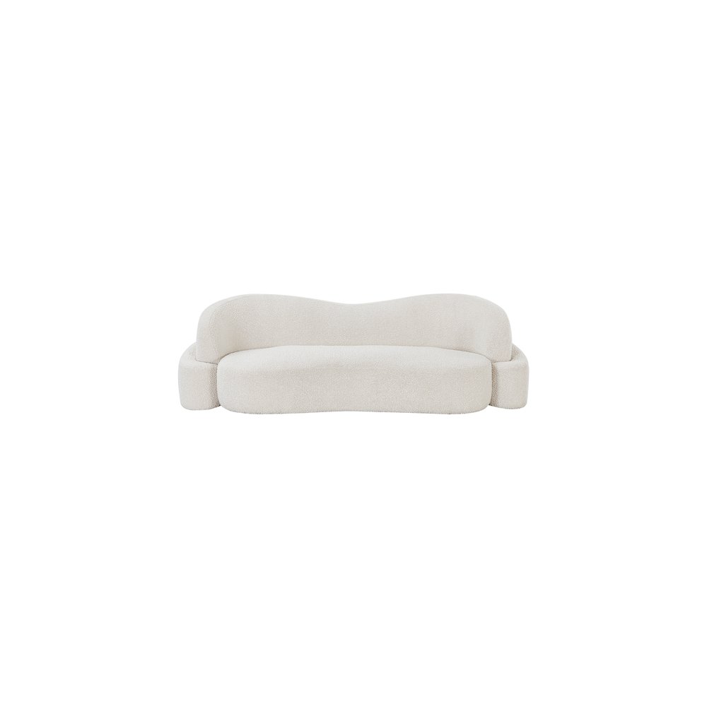 Principessa Cream Boucle Fabric Sofa