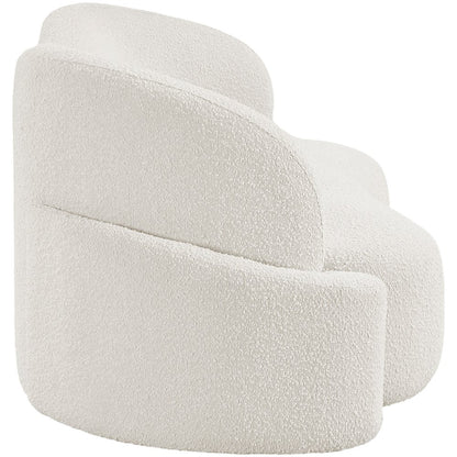 Principessa Cream Boucle Fabric Sofa