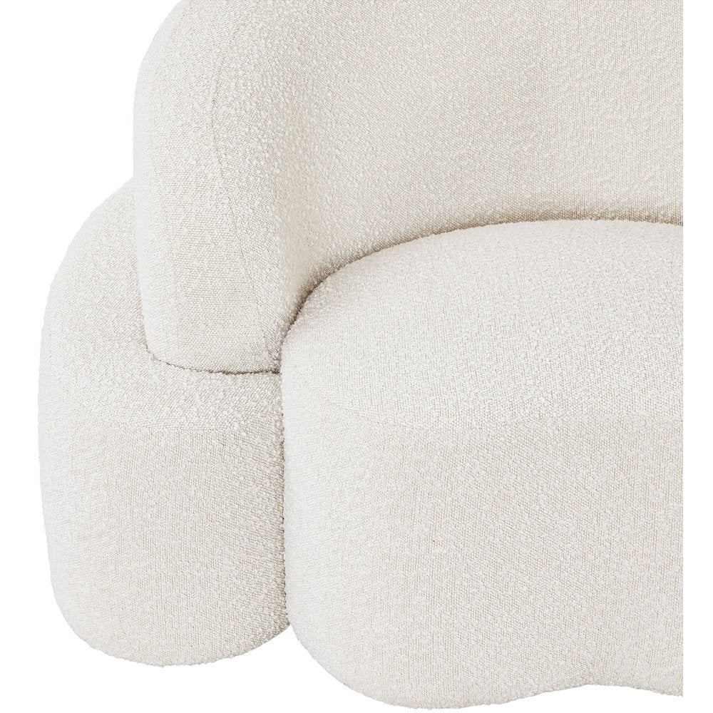 Principessa Cream Boucle Fabric Sofa