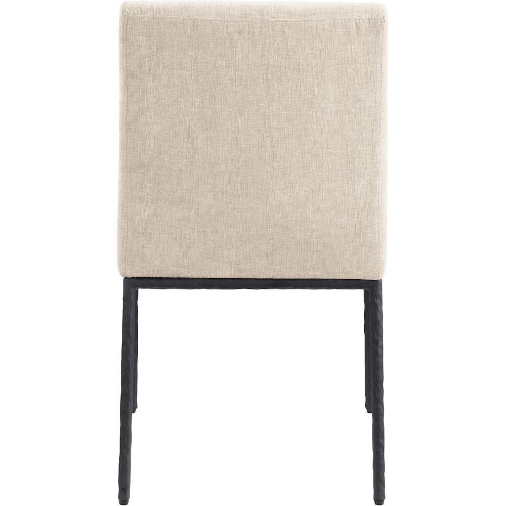 Reeves Beige Chenille Fabric Upholstered Dining Side Chair, Set of 2