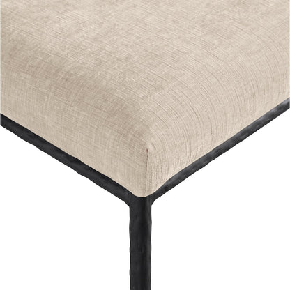 Reeves Beige Chenille Fabric Upholstered Dining Side Chair, Set of 2