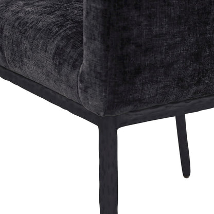 Reeves Black Chenille Fabric Dining Chair, Set of 2