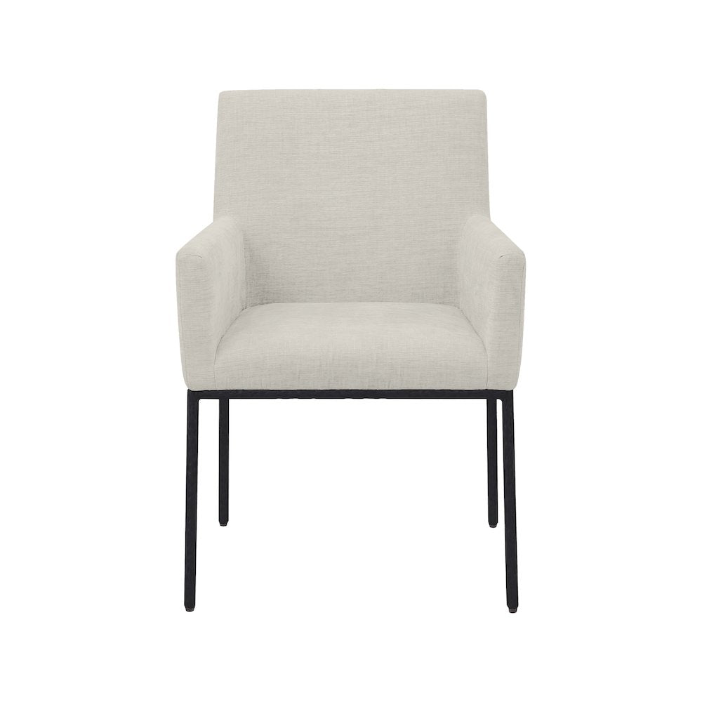 Reeves Cream Chenille Fabric Dining Chair, Set of 2