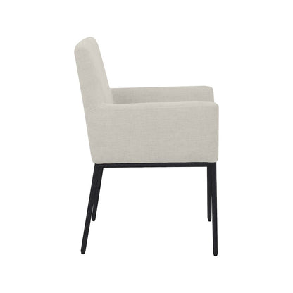 Reeves Cream Chenille Fabric Dining Chair, Set of 2