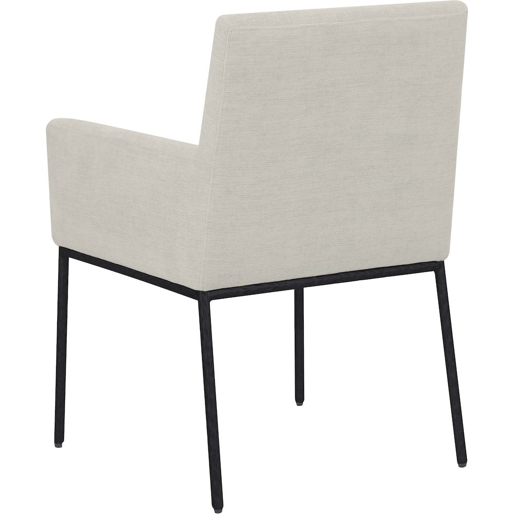 Reeves Cream Chenille Fabric Dining Chair, Set of 2
