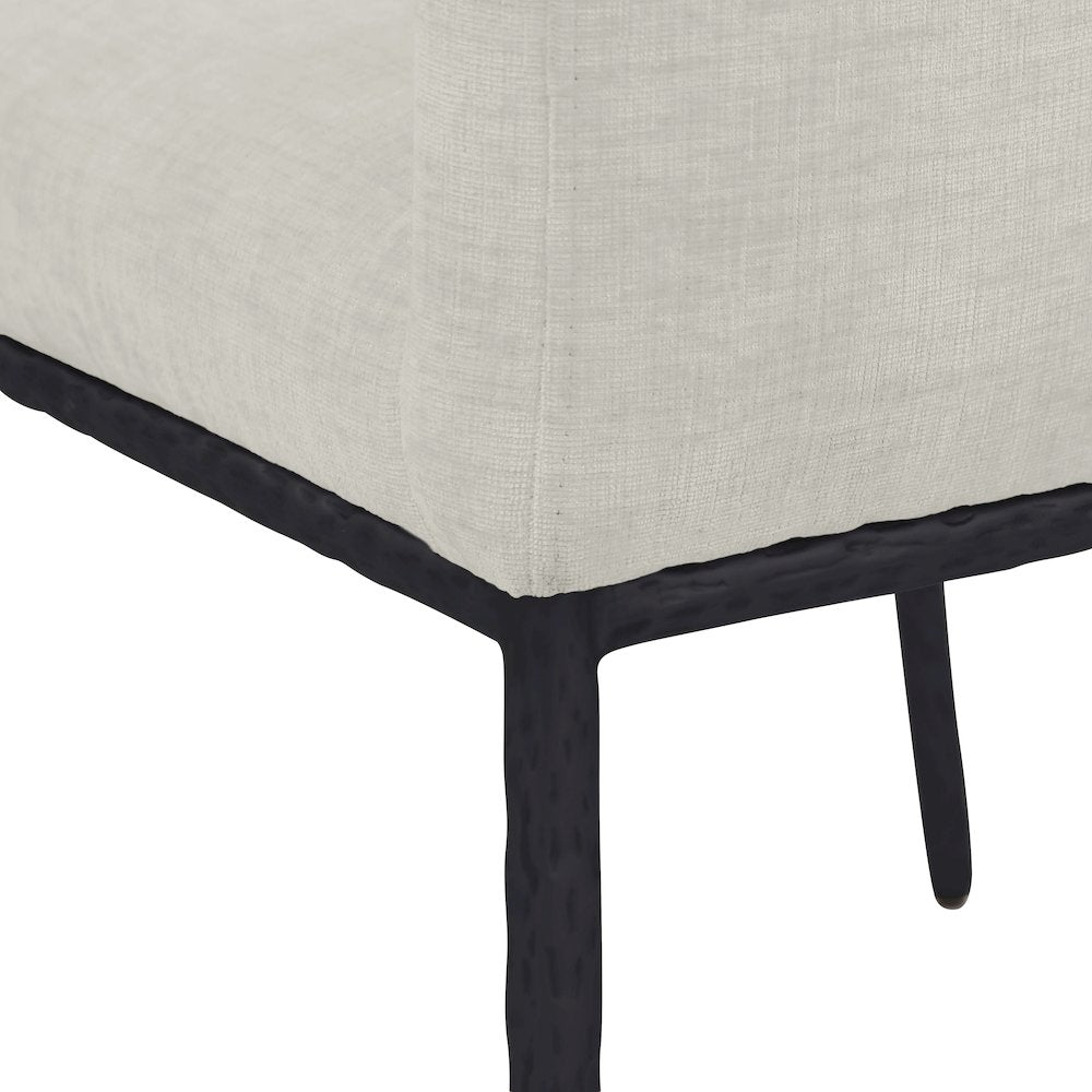Reeves Cream Chenille Fabric Dining Chair, Set of 2