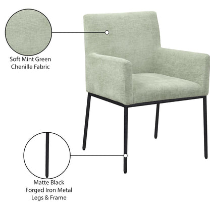 Reeves Mint Chenille Fabric Dining Chair, Set of 2