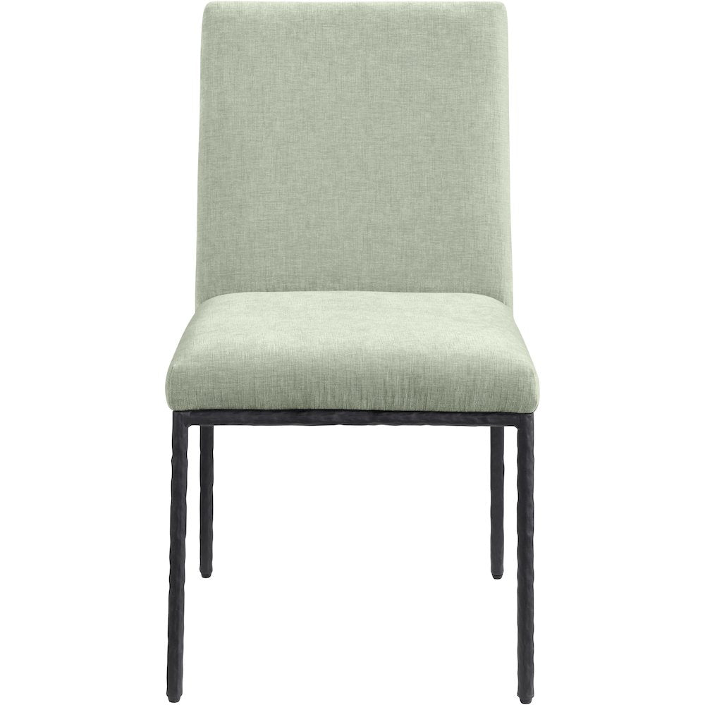 Reeves Mint Chenille Fabric Upholstered Dining Side Chair, Set of 2