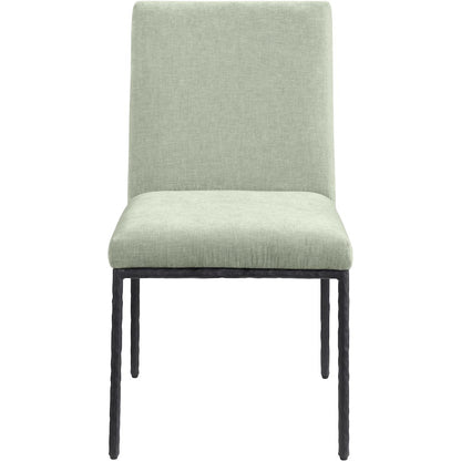 Reeves Mint Chenille Fabric Upholstered Dining Side Chair, Set of 2