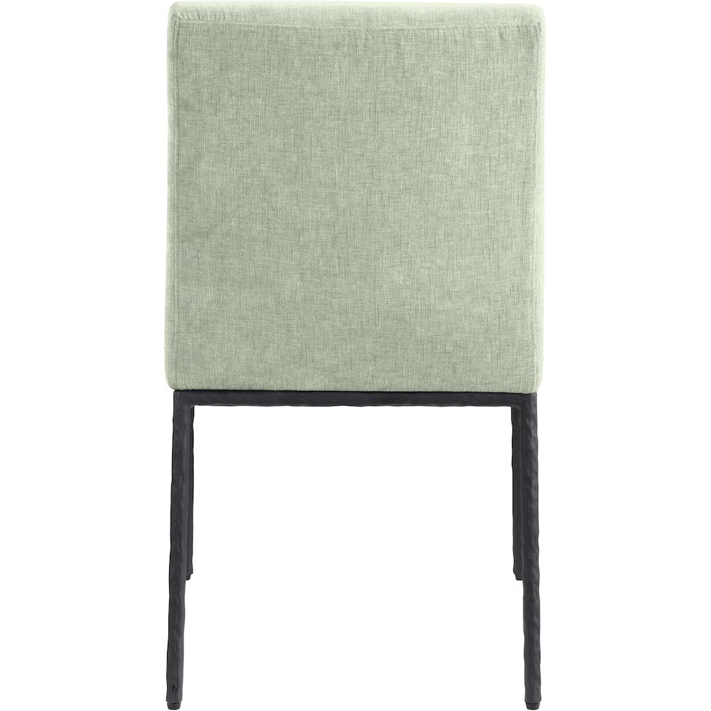 Reeves Mint Chenille Fabric Upholstered Dining Side Chair, Set of 2