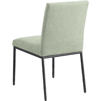 Reeves Mint Chenille Fabric Upholstered Dining Side Chair, Set of 2