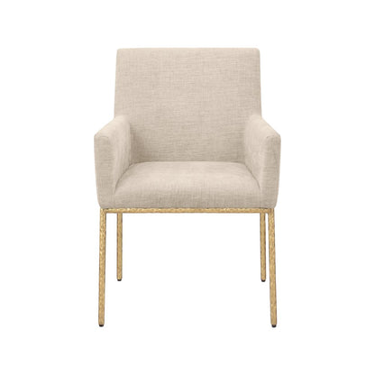 Reeves Beige Chenille Fabric Dining Chair, Set of 2