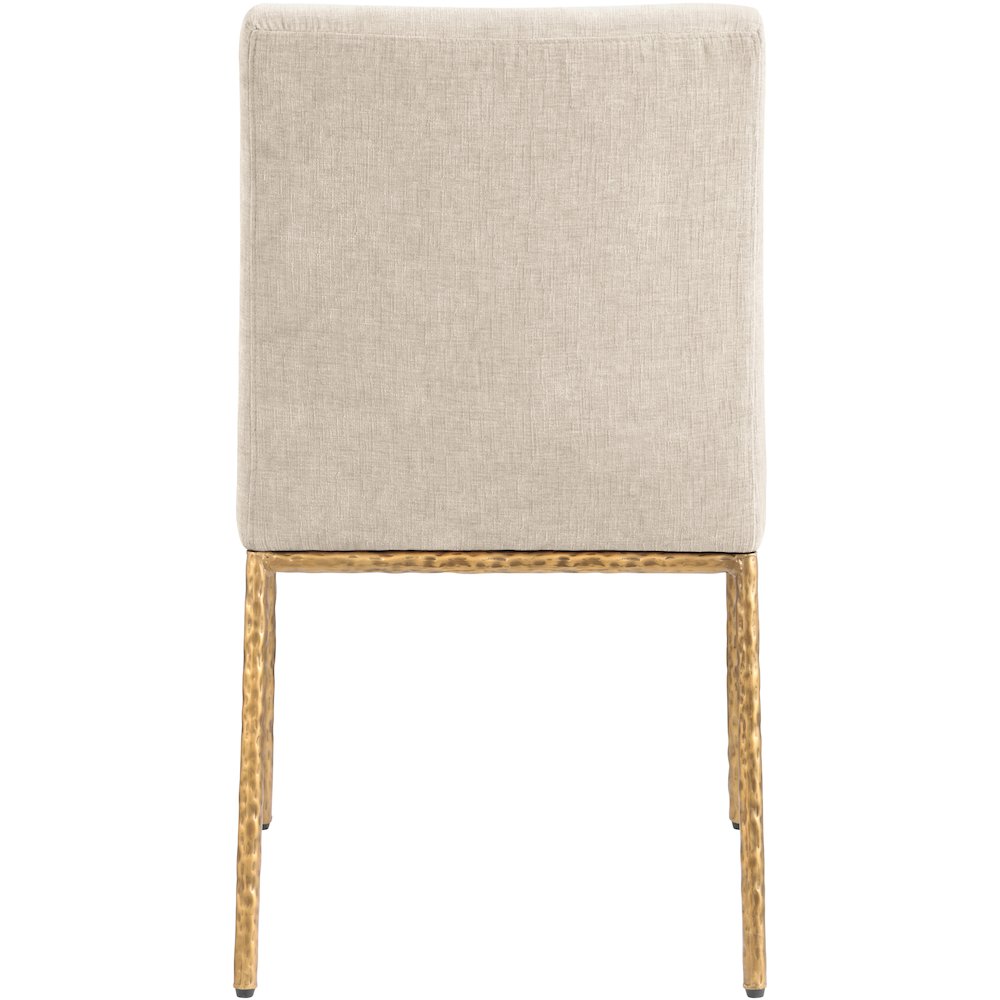 Reeves Beige Chenille Fabric Upholstered Dining Side Chair, Set of 2