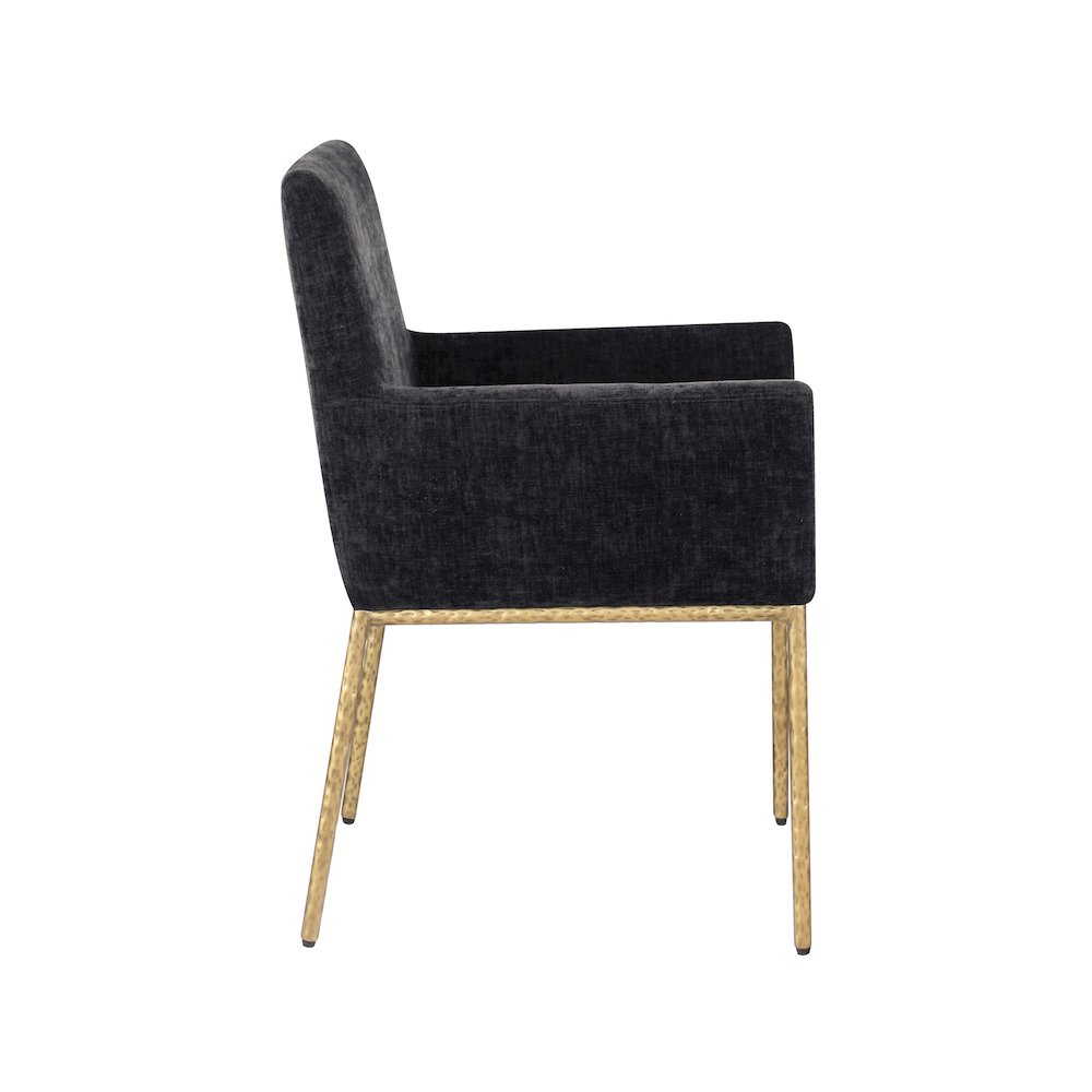 Reeves Black Chenille Fabric Dining Chair, Set of 2