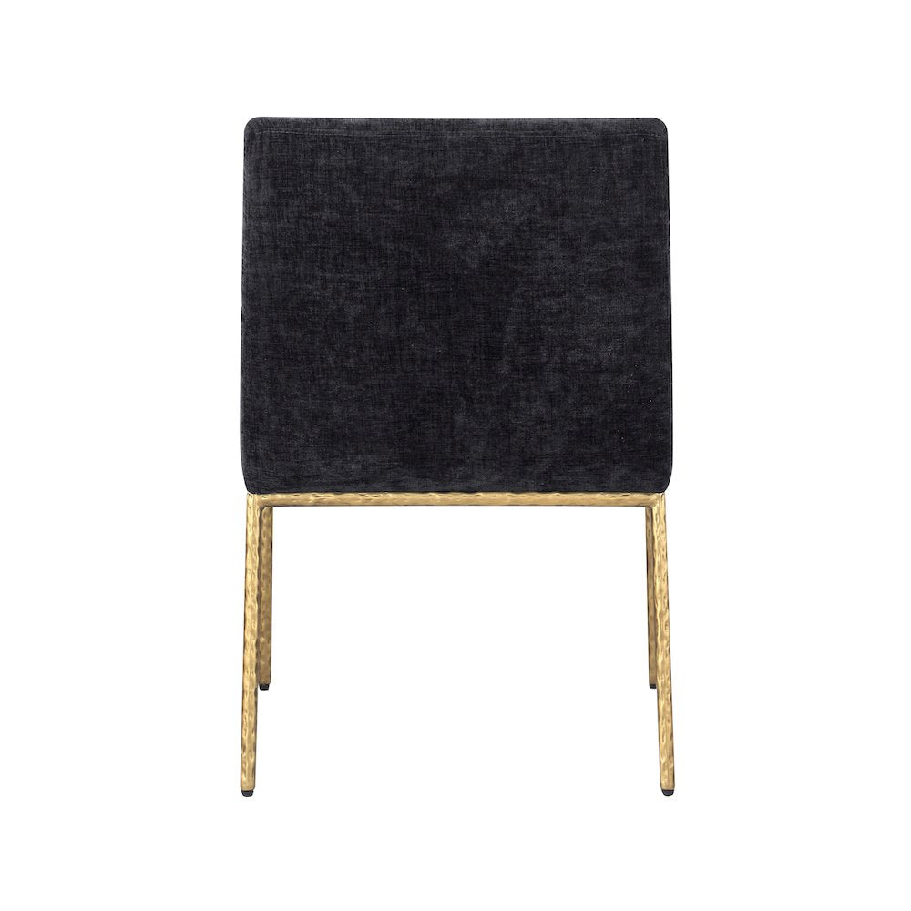 Reeves Black Chenille Fabric Dining Chair, Set of 2
