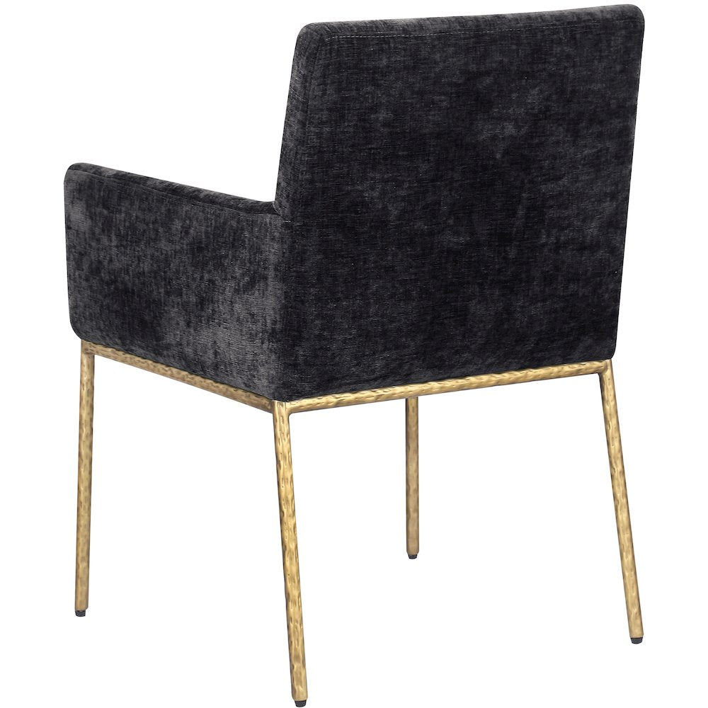 Reeves Black Chenille Fabric Dining Chair, Set of 2