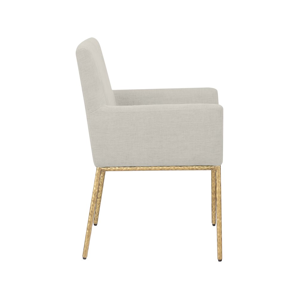 Reeves Cream Chenille Fabric Dining Chair, Set of 2