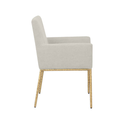 Reeves Cream Chenille Fabric Dining Chair, Set of 2