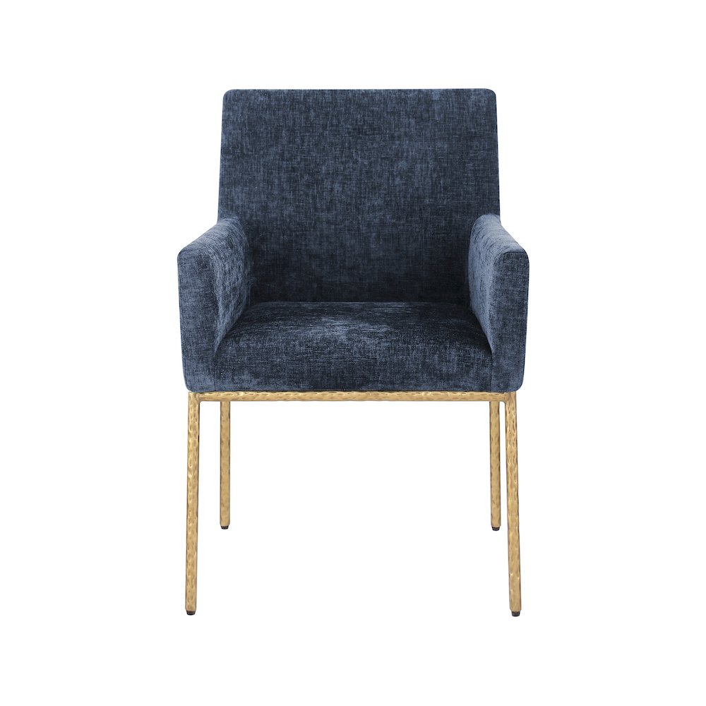 Reeves Navy Chenille Fabric Dining Chair, Set of 2