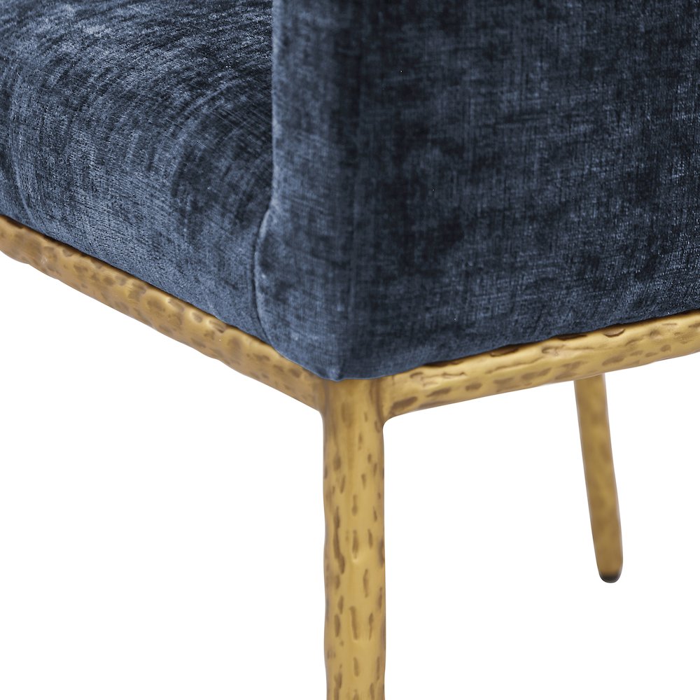 Reeves Navy Chenille Fabric Dining Chair, Set of 2