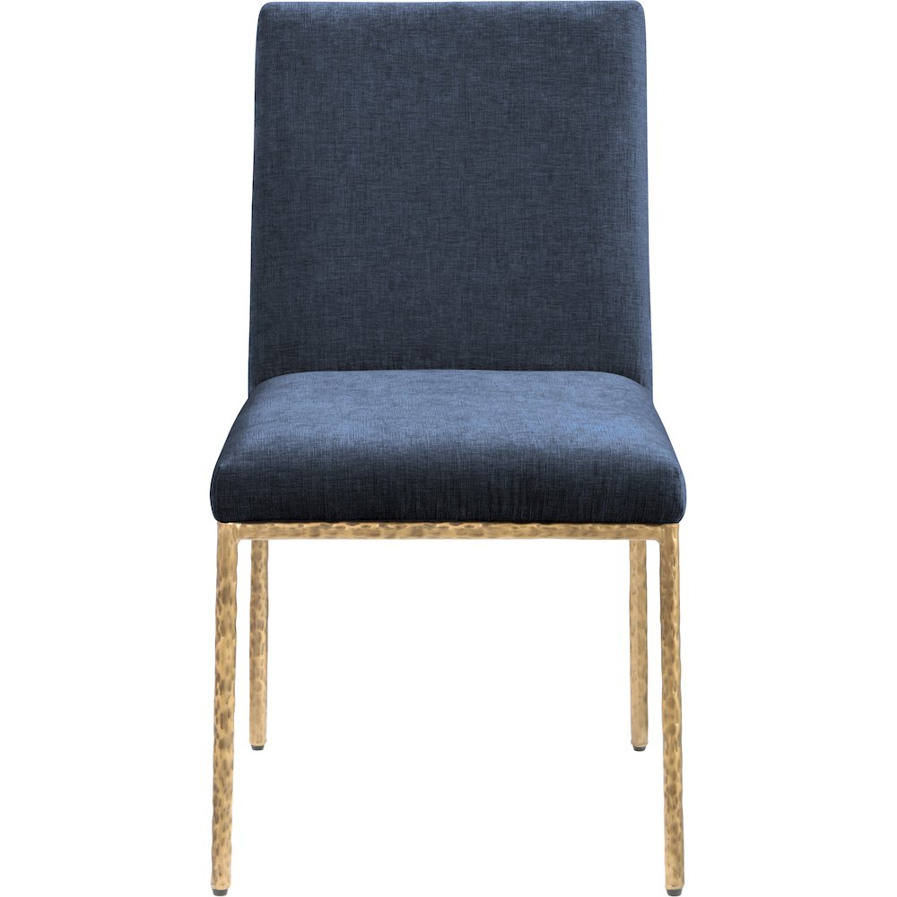 Reeves Navy Chenille Fabric Upholstered Dining Side Chair, Set of 2