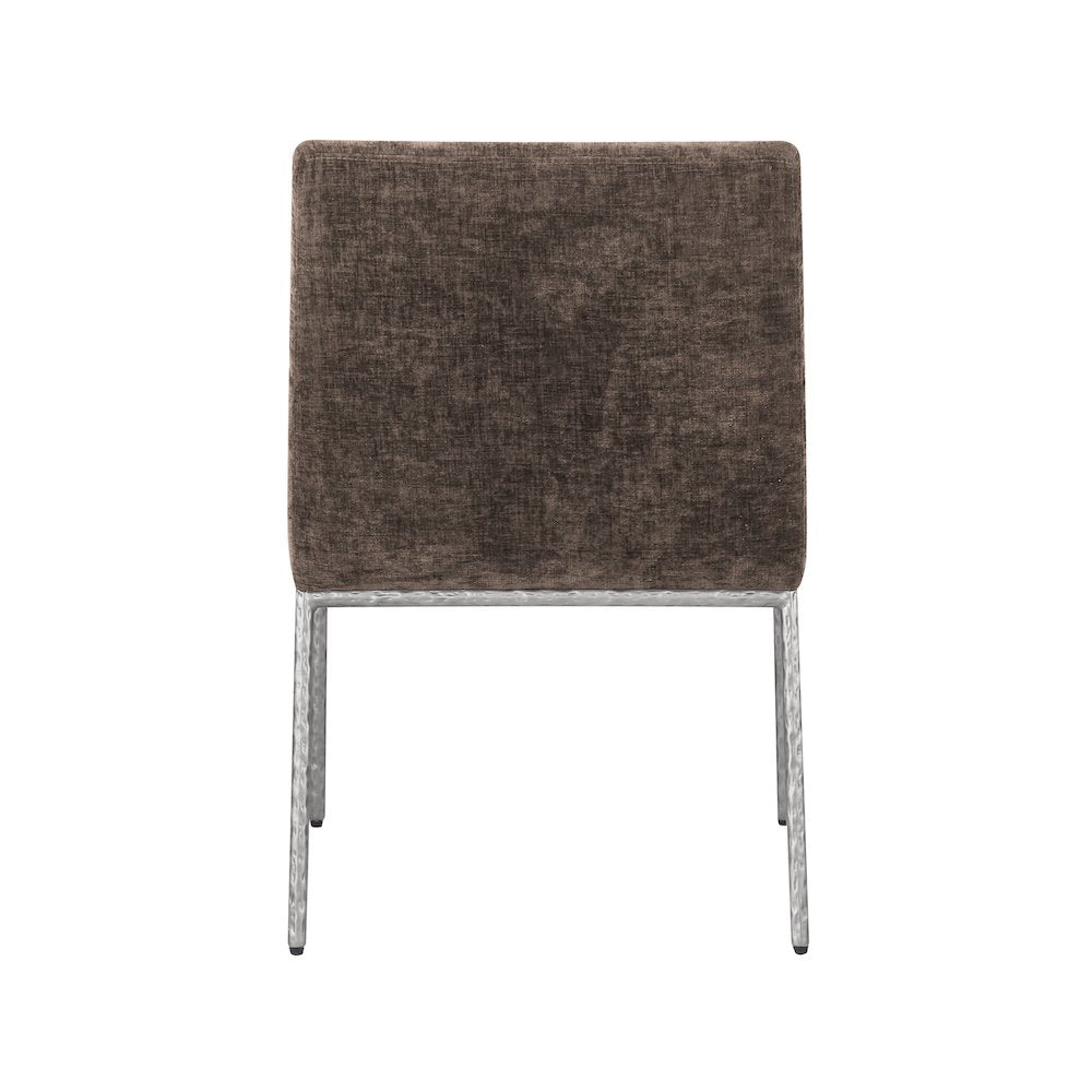 Reeves Brown Chenille Fabric Dining Chair, Set of 2