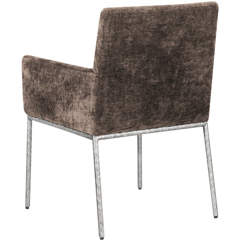 Reeves Brown Chenille Fabric Dining Chair, Set of 2