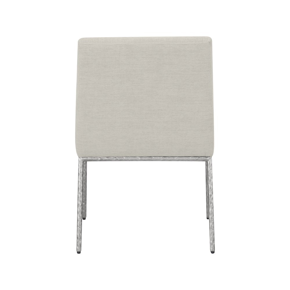 Reeves Cream Chenille Fabric Dining Chair, Set of 2