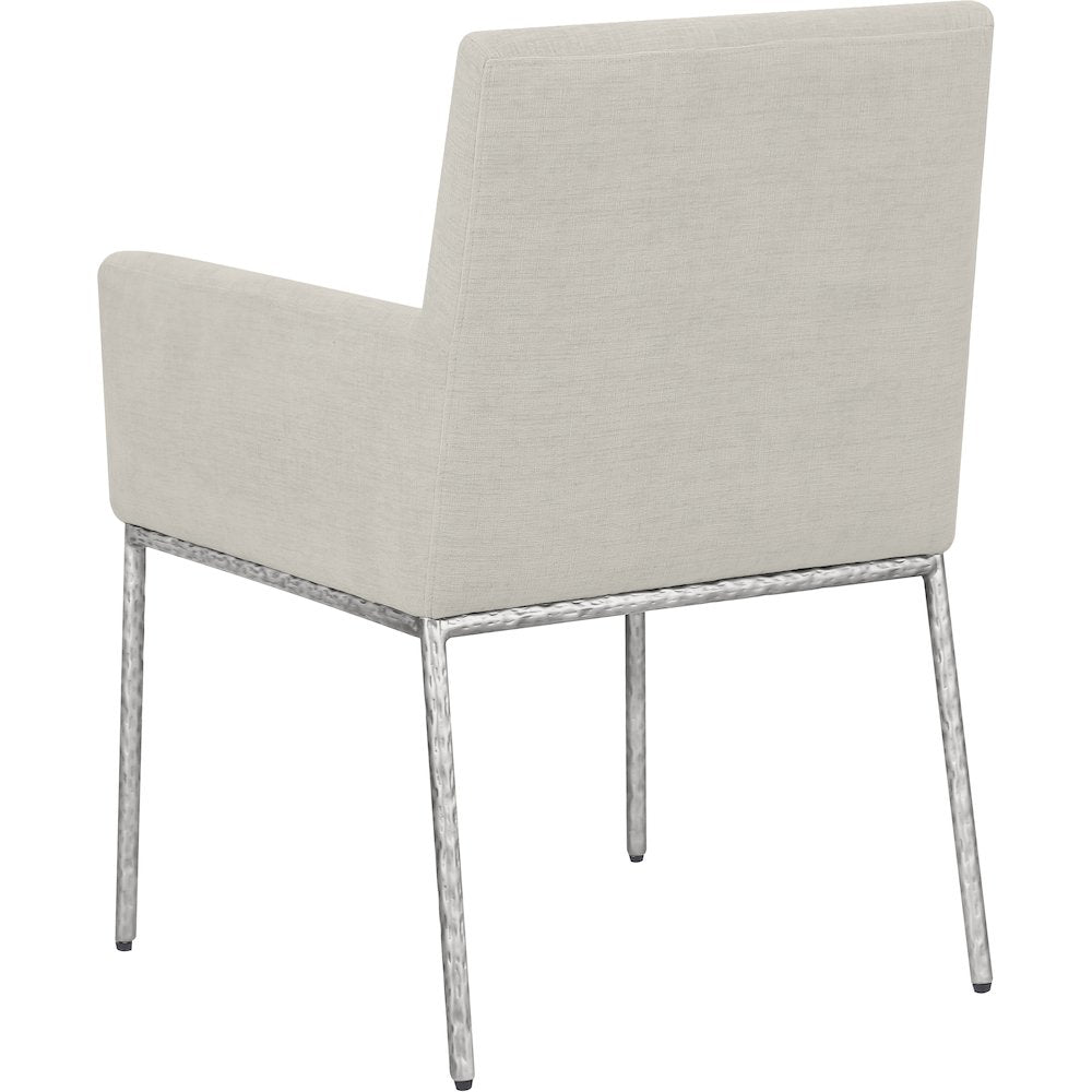 Reeves Cream Chenille Fabric Dining Chair, Set of 2