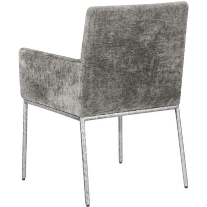 Reeves Grey Chenille Fabric Dining Chair, Set of 2