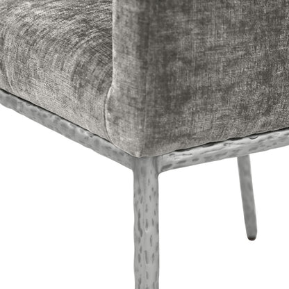 Reeves Grey Chenille Fabric Dining Chair, Set of 2