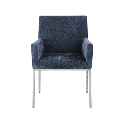 Reeves Navy Chenille Fabric Dining Chair, Set of 2