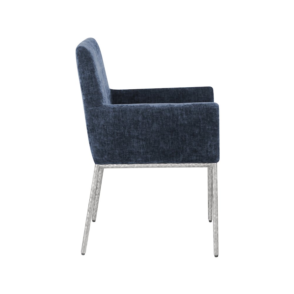 Reeves Navy Chenille Fabric Dining Chair, Set of 2