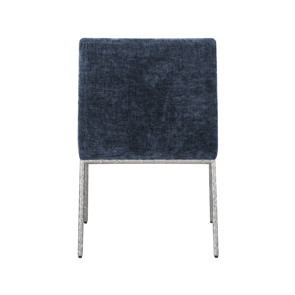 Reeves Navy Chenille Fabric Dining Chair, Set of 2