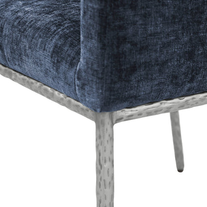 Reeves Navy Chenille Fabric Dining Chair, Set of 2